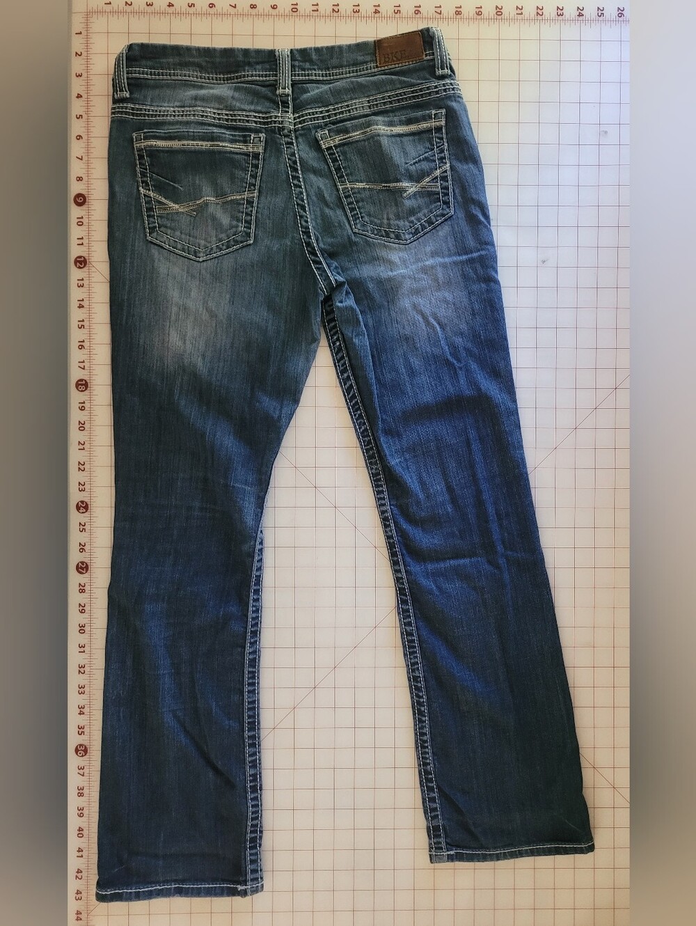 BKE Women's Straight Jeans in Washed Blue